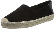Espadryle damskie - Geox Damskie sandały na koturnie Lampedusa Espadryle, czarny, 37 EU - miniaturka - grafika 1