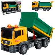 Samochody i pojazdy dla dzieci - Auto z Napędem Wywrotka Ruchoma Naczepa Światło Dźwięki - miniaturka - grafika 1