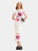 Sukienki - Desigual Sukienka letnia Lila 24SWVK41 Biały Regular Fit - miniaturka - grafika 1