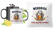 Gadżety dla niej i dla niego - Dla Weroniki Zestaw Kubek Magiczny + Poduszka z Nadrukiem ze Zdjęciem - miniaturka - grafika 1