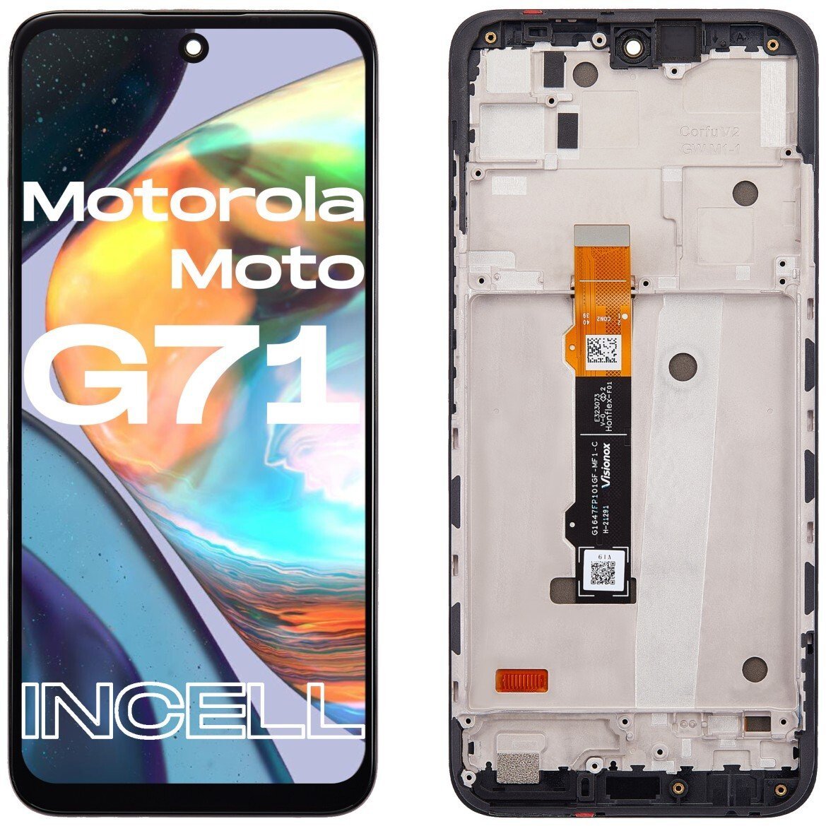 Wyświetlacz do Motorola Moto G71 5G XT2233 LCD Ekran Incell Ramka
