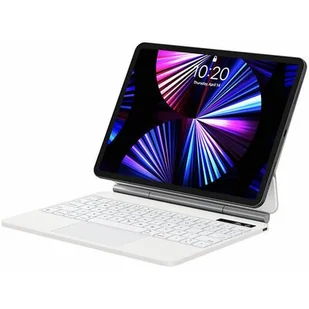 Etui na klawiaturę  Baseus Brilliance do Ipad Pro 12.9" (2018/2020/2021) (białe) - Etui do tabletów - miniaturka - grafika 1