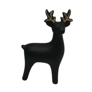 Figurka ceramiczna Renifer 12 cm - Ozdoby bożonarodzeniowe - miniaturka - grafika 1