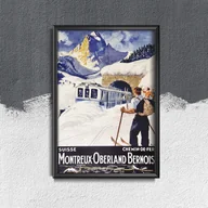 Plakaty - Plakat vintage Szwajcaria Montreux Berner - miniaturka - grafika 1