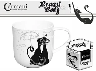 KUBEK PORCELANOWY Deszczowe Koty CRAZY CATS - Kubki - miniaturka - grafika 1