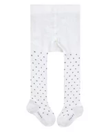 Rajstopy - FALKE Rajstopy Little Dot bawełna niemowlęce szare niebieskie wiele innych kolorów rajstopy niemowlęce cienkie z wzorem kolorowe z kropkami 1 sztuka, biały (Off-white 2040), 74/80 cm - miniaturka - grafika 1
