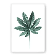 Plakaty - Dekoria Dekoria Plakat Leaf Emerald Green 50 x 70 cm Ramka Biała 222F-000-01 - miniaturka - grafika 1