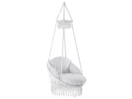 Fotele ogrodowe wiszące - Fotel wiszący VIVERE Deluxe Macrame, ecru, 152x81x81 cm - miniaturka - grafika 1