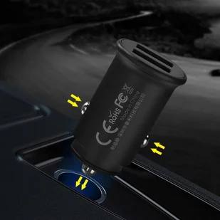Remax Roki Series Car Charger RCC219 mini ładowarka samochodowa 2x USB 2.4A czarny - Ładowarki samochodowe - miniaturka - grafika 5