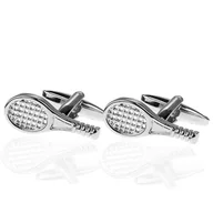 Spinki do mankietów i krawatów - Spinki do mankietów tematyczne rakieta do tenisa EM 32 - EM Men's Accessories - miniaturka - grafika 1
