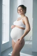 Biustonosze - Medela, Cindy, Biustonosz bezszwowy dla kobiet w ciąży i karmiących piersią, rozmiar S, Biały - miniaturka - grafika 1
