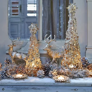 Drzewko dekoracyjne, zestaw 2 szt. Moroni - Ozdoby bożonarodzeniowe - miniaturka - grafika 1