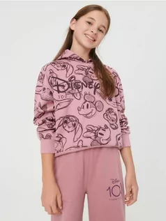 Swetry dla dziewczynek - Sinsay - Bluza z kapturem Disney 100 - różowy - grafika 1
