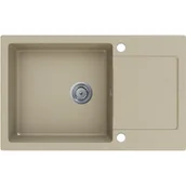 Zlewozmywaki - EOS Zlewozmywak granitowy LOJA beżowy z ociekaczem - miniaturka - grafika 1