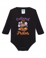 Body dla niemowląt - Body dziecięce czarne nadruk z napisem Cukierek albo Psikus HALLOWEEN 12M - miniaturka - grafika 1