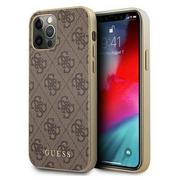 Etui i futerały do telefonów - Guess GUHCP12LG4GB iPhone 12 Pro Max 6,7" brązowy/brown hard case 4G Collection - miniaturka - grafika 1