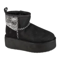 Śniegowce damskie - Buty Emu Australia Stinger Knit Flatform W13143-BLAK czarne - miniaturka - grafika 1