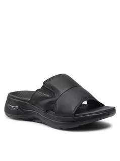 Klapki i japonki męskie - Skechers Klapki Go Walk Arch Fit Sandal 229023/BBK Czarny - grafika 1