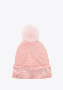 Czapka damska zimowa z cyrkoniami różowa - Czapki damskie Czapka damska zimowa z cyrkoniami różowa - Czapki damskie - miniaturka - grafika 1