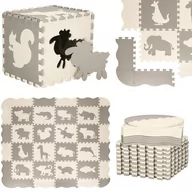 Maty piankowe - Mata piankowa zwierzęta puzzle dla dzieci 150x150 cm pianka EVA FM0013 - miniaturka - grafika 1