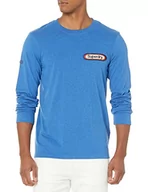 Koszulki męskie - Superdry Vintage Cl Seasonal LS Top Koszulka męska, Varsity Blue Marl, S - miniaturka - grafika 1