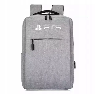 Torba Plecak Na Konsole PS5 i PS4 Z USB kolor Szary - Gadżety dla graczy - miniaturka - grafika 1