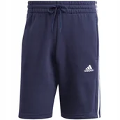 Spodenki męskie - Spodenki męskie adidas Essentials Fleece 3-Stripes Shorts granatowe IJ6484 - miniaturka - grafika 1