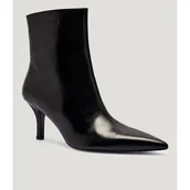 Botki damskie - Patrizia Pepe Skórzane botki na szpilce - miniaturka - grafika 1