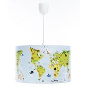 Lampy sufitowe - Dziecięca lampa wisząca mapa świata - A326-Luso - miniaturka - grafika 1