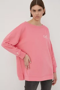 Bluzy damskie - Femi Stories Femi Stories bluza bawełniana damska kolor różowy z aplikacją - grafika 1