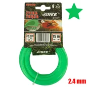 Akcesoria do kos i kosiarek - ŻYŁKA TNĄCA DO KOS I PODKASZAREK 2,4 MM 15 MB VERKE V90130 GWIAZDKA - miniaturka - grafika 1