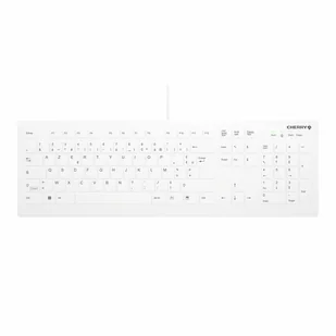 CHERRY AK-C8112 klawiatura Medyczna USB AZERTY Francuski Biały - Klawiatury - miniaturka - grafika 1