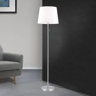 Lampy stojące - Tekstylna lampa stojąca Ludwig, nikiel matowy - miniaturka - grafika 1