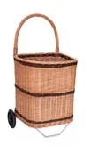 Pojemniki biurowe - Wyroby z Wikliny PPH Jan Wnuk Wiklinowy wózek kosz na drewno zakupy 5003 - miniaturka - grafika 1