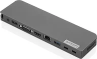 Stacje dokujące i replikatory portów - Stacja/replikator Lenovo Mini Dock USB-C 40AU0065DE USB-C Mini Dock EU - miniaturka - grafika 1