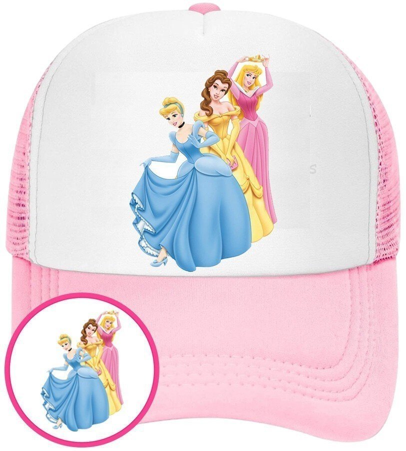 Czapka z Daszkiem Księżniczki Różowa z Nadrukiem Lato Siatka Bejsbolówka