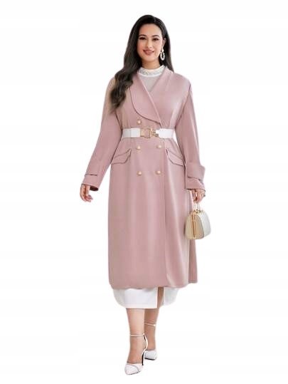 SHEIN PLUS SIZE PŁASZCZ DAMSKI RÓŻOWY 46 1ŁRF