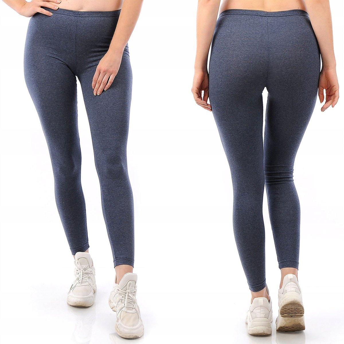 Legginsy damskie długie Polskie Getry Bawełniane Jeans XL