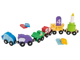 Lupilu Kolejka Urodzinowy Pociąg / Zwierzątka Zwierzęta - Pociągi dla dzieci - miniaturka - grafika 1