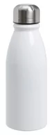 Shakery i bidony sportowe - Aluminiowa butelka FANCY, biały, srebrny - miniaturka - grafika 1