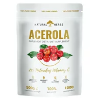 Witaminy i minerały - Natural Herbs, Acerola, Naturalna Witamina C, 500g - miniaturka - grafika 1