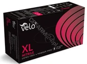 Rękawiczki jednorazowe - VELO Rękawice rękawiczki) nitrylowe bezpudrowe VELO XL 100 szt czarne PF - miniaturka - grafika 1