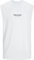 Koszulki męskie - Koszulka męska bez rękawów Jack & Jones Jovesterbro White - S - miniaturka - grafika 1