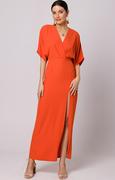 Sukienki - Sukienka maxi w kolorze pomarańczowym K163, Kolor pomarańczowy, Rozmiar L, makover - Primodo.com - miniaturka - grafika 1