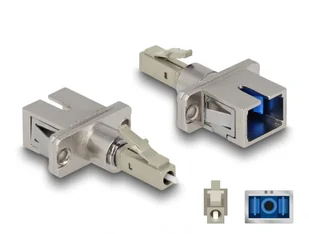 DeLOCK Adapter światłowodowy hybrydowy LC Simplex męski na SC Simplex żeński, beżowy - Wtyczki i adaptery - miniaturka - grafika 1