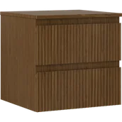 Szafki łazienkowe - Mexen Rivel szafka łazienkowa podumywalkowa 50 cm z blatem, 2 szuflady, ryflowana , orzech - 91A20-05047-2-BFFC86 - miniaturka - grafika 1