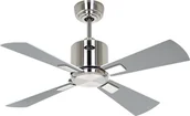 Wentylatory sufitowe - Energooszczędny wentylator sufitowy z pilotem Eco Neo III 92 cm szczotkowane chromowane łopatki biały / jasnoszary - miniaturka - grafika 1