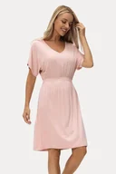 Bielizna nocna - Bambusowa koszula nocna damska GINEVRA M Różowy - miniaturka - grafika 1