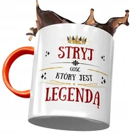 Kubki - Kubek Pomarańczowy Dla Stryja na Urodziny Prezent z Nadrukiem ze Zdjęciem+ Opakowanie na prezent (wzór 01) - miniaturka - grafika 1