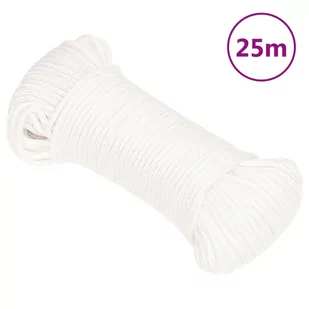 Linka żeglarska, biała jednolita, 3 mm, 25 m, polipropylen - Żeglarstwo - miniaturka - grafika 1